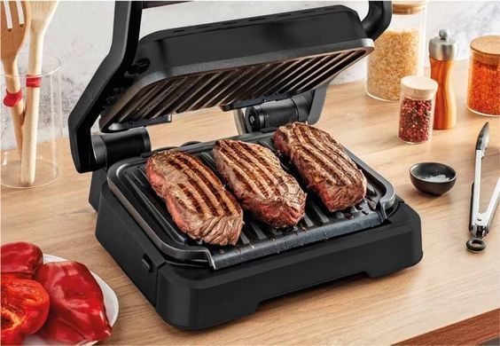 Tefal Гриль прижимной OptiGrill 2в1 Black, 2100Вт, темп. режимов-4, съёмные пластины, металл, черный GC772830 фото