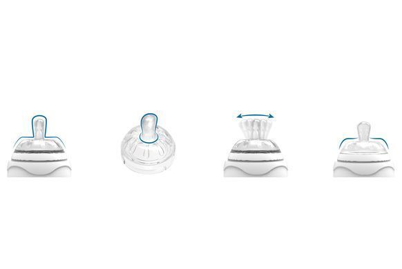 Nuvita Детская бутылочка Mimic 150 мл 0м+ Антиколиковая, голубая NV6010Blue фото