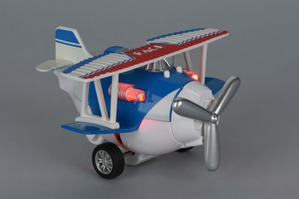 Літак металевий інерційний Same Toy Aircraft синій зі світлом і музикою SY8012Ut-2 фото