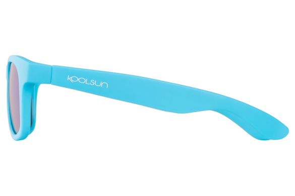 Дитячі сонцезахисні окуляри Koolsun неоново-блакитні серії Wave (Розмір: 3+) KS-WANB003 фото