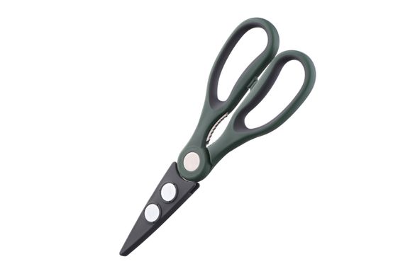 Ножиці кухонні Ardesto Gemini 22,3 см, сірий/зелений, чохол, нерж. сталь, пластик AR2117PG фото