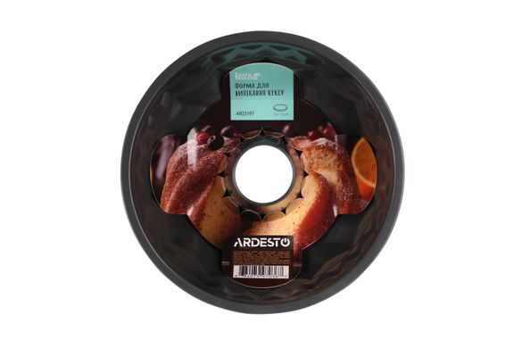 Форма для випікання кексу Ardesto Tasty baking, кругла, 22x11.6см, сірий,голубий AR2310T фото