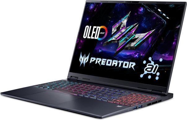 Acer Ноутбук Acer Predator Helios Neo 16S PHN16S-I51 16" OLED, Intel U7-356H, 32GB, F1TB, NVD5070-8, Lin, чорний NH.U3TEU.004 фото