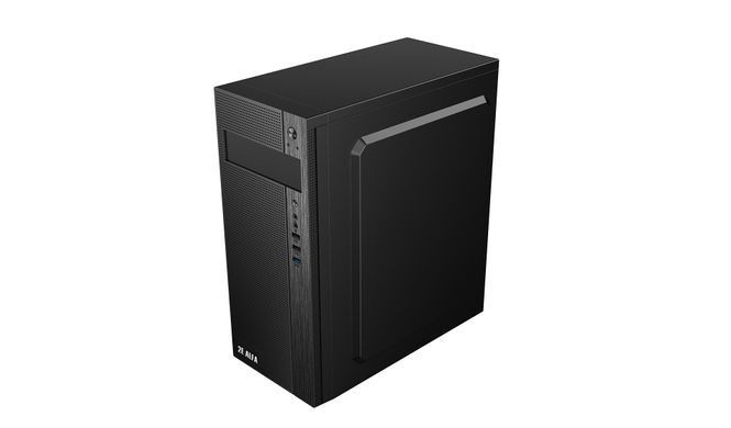 Корпус 2E Alfa E185, без БЖ, 1xUSB3.0, 2xUSB2.0, Perforated Side, ATX, чорний 2E-E185 фото