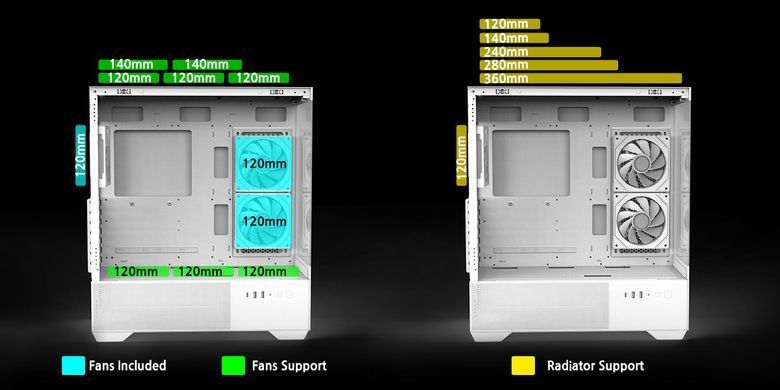 Zalman Корпус Chronix V2 без БЖ, 1xUSB3.0, 1xUSB2.0, 1x Type C, 2x120мм ARGB Reverse, 4x120мм ARGB, VGA 410мм, LCS ready, TG Side/Front Panel, ATX, білий CHRONIXV2WHITE фото
