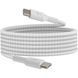 Belkin Кабель USB-C > USB-C заряджання/синхронізації 2м, 60Вт, Type-C, плетений, білий 6 - магазин Coolbaba Toys