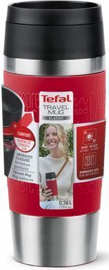 Tefal Термочашка Travel Mug Classic, 360мл, нержавеющая сталь, красный N2020410 фото