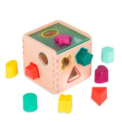 Розвиваюча дерев'яна іграшка-сортер - ЧАРІВНИЙ КУБ - купити в інтернет-магазині Coolbaba Toys