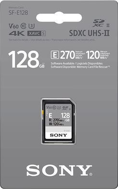 Sony Карта пам'яті 128GB SDXC C10 UHS-II U3 V60 R270/W120MB/s Entry SFE128.ET4 фото