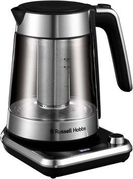 Russell Hobbs Електрочайник Attentiv Kettle, 1.7л, Strix, скло, база зі сховищем для шнура, сірий 26200-70 фото