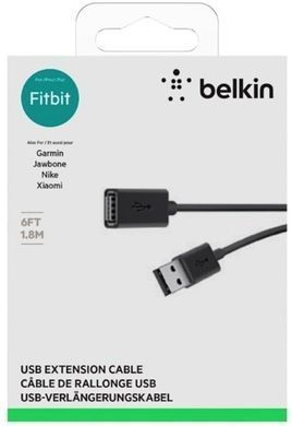 Belkin Кабель USB-A - USB-AF (AM/AF) 1.8м Black F3U153BT1.8M фото