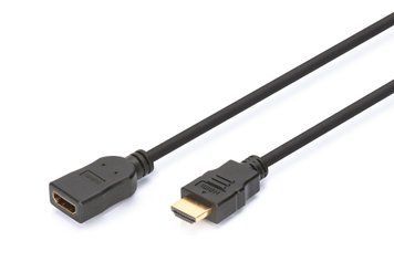 Digitus Кабель HDMI High speed + Ethernet (AM/AF) 2.0м, чорний AK-330201-020-S фото