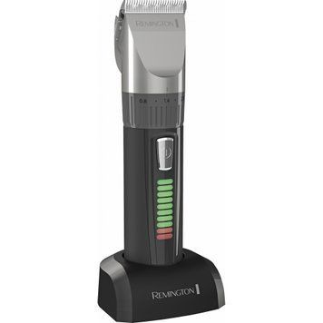 Remington Машинка для стрижки Genius, мережа+акум., насадок-8, кейс,ножиці, гребінець в компл, керамич.напиленя, чорний HC5810 фото