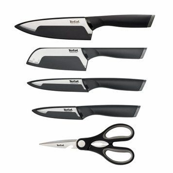 Tefal Набір ножів Tefal Comfort, 5предметів, нержавіюча сталь, пластик, чорниц K2215S55 фото