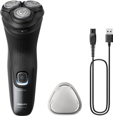Philips Бритва електр. Series 3000X роторная, бритв.головок-3, Li-Ion, сух.+влажн., триммер, черный X3051/00 фото