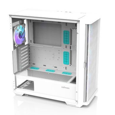 Zalman Корпус Z10 Duo, без БП, 2xUSB3.0, 1xUSB Type-C, 3x140мм ARGB, 1x120мм ARGB, VGA 395мм, LCS ready, TG Side Panel, EATX, белый Z10DUOWHITE фото