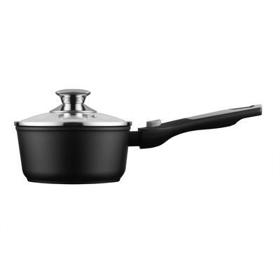 ARDESTO Saucepan with glass lid Gemini Bari, 1.3l, aluminum, black AR1913AS фото