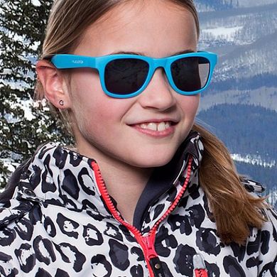 Детские солнцезащитные очки Koolsun неоново-голубые серии Wave (Размер: 1+) KS-WANB001 фото