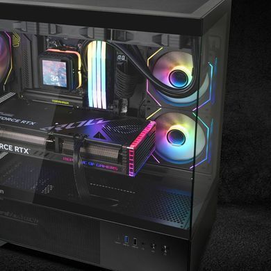 Zalman Корпус Chronix V2 без БЖ, 1xUSB3.0, 1xUSB2.0, 1x Type C, 2x120мм ARGB Reverse, 4x120мм ARGB, VGA 410мм, LCS ready, TG Side/Front Panel, ATX, чорний CHRONIXV2BLACK фото