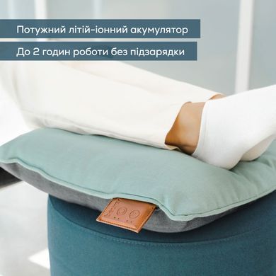 Beurer Масажная подушка для плечей, шеи, спины, ног, литий-ионный аккум., сменный чехол, серый MG_139_MINT фото