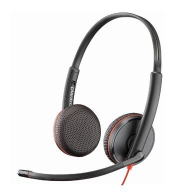 Poly Гарнітура комп'ютерна стерео On-ear Blackwire 3225 HS, USB-A, 3.5 мм, всеспрямований, чорний 80S11AA фото