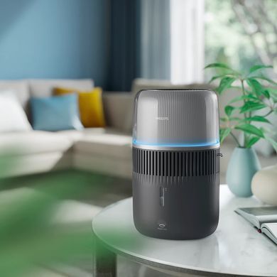 Philips Зволожувач повітря традиційне зволоження Series 5000, 56м2, 4.5л, 400мл/г, електр. кер-ння, режим сну, нічник, темно-сірий