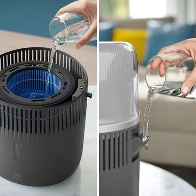 Philips Зволожувач повітря традиційне зволоження Series 5000, 56м2, 4.5л, 400мл/г, електр. кер-ння, режим сну, нічник, темно-сірий