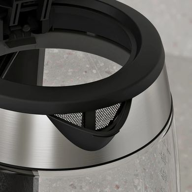 Electrolux Електрочайник, 1,7л, Strix, скло, чорний+нерж E4GK1-4GB фото