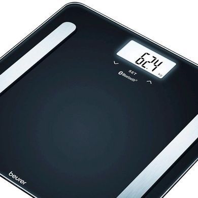 Beurer Весы напольные, 180кг, 2хААА в компл, стекло, черные BF_600_PURE_BLACK фото