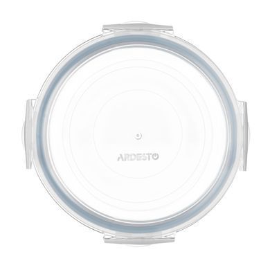 ARDESTO Контейнер для зберігання харчових продуктів Ardesto Gemini 0.62л, боросилікатне скло, пластик, круглий, прозорий AR1262BRD фото