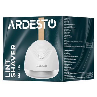 ARDESTO Машинка для видалення катишків Ardesto, 7200 обертів на хв, велика площа лез, 90 хв. роботи на одному заряді, підсвічування, USB-C > USB-A, білий LSH-T1L фото