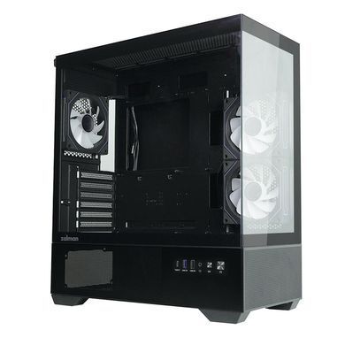 Zalman Корпус Chronix V2 без БЖ, 1xUSB3.0, 1xUSB2.0, 1x Type C, 2x120мм ARGB Reverse, 4x120мм ARGB, VGA 410мм, LCS ready, TG Side/Front Panel, ATX, чорний CHRONIXV2BLACK фото