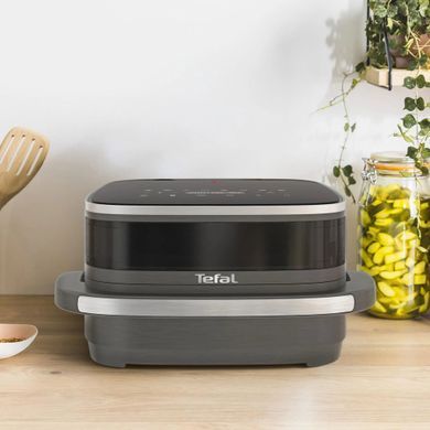 Tefal Мультипіч Tefal Easy Fry XL Surface, 2200Вт, чаша-4л, сенсорне керув., з віконцем, 10 програм, пластик, чорно-сірий FW402HE0 фото