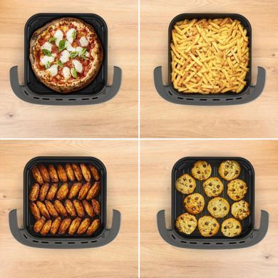 Tefal Мультипіч Tefal Easy Fry XL Surface, 2200Вт, чаша-4л, сенсорне керув., з віконцем, 10 програм, пластик, чорно-сірий FW402HE0 фото