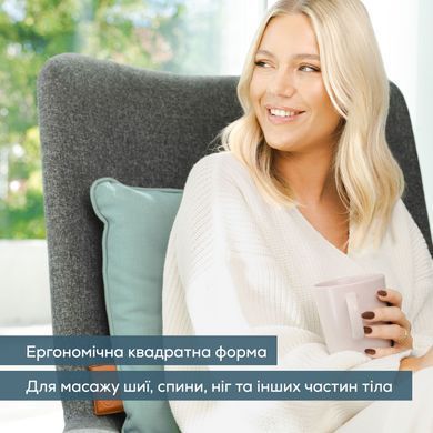 Beurer Масажная подушка для плечей, шеи, спины, ног, литий-ионный аккум., сменный чехол, серый MG_139_MINT фото