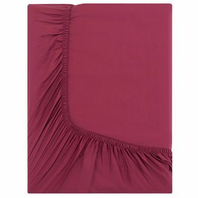 ARDESTO Простынь на резинке Mix&Match, 180x200+30см, 100% хлопок, сатин, ягодный