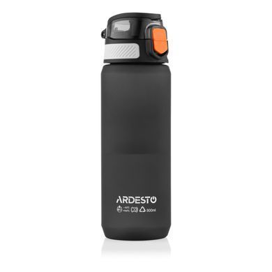 ARDESTO Пляшка для води Matte 800мл, пластик, чорний