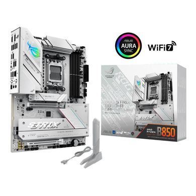 ASUS Материнcька плата ROG STRIX B850-A GAMING sAM5 B850 4xDDR5 M.2 HDMI DP Wi-Fi BT ATX белый 90MB1P10-M0EAY0 фото