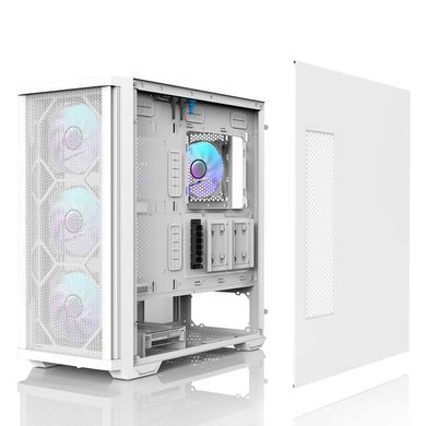 Zalman Корпус Z10 Duo, без БП, 2xUSB3.0, 1xUSB Type-C, 3x140мм ARGB, 1x120мм ARGB, VGA 395мм, LCS ready, TG Side Panel, EATX, белый Z10DUOWHITE фото