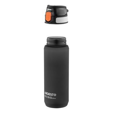 ARDESTO Пляшка для води Matte 800мл, пластик, чорний