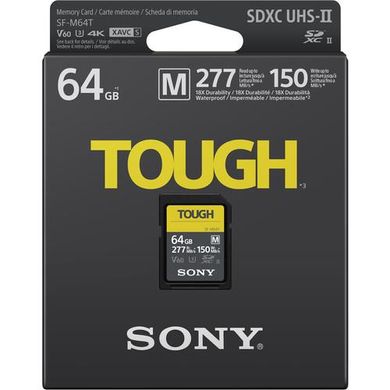 Карта пам'яті Sony SDXC 64GB C10 UHS-II U3 V60 R277/W150MB/s Tough SFM64T.SYM фото