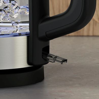 Electrolux Електрочайник, 1,7л, Strix, скло, чорний+нерж E4GK1-4GB фото