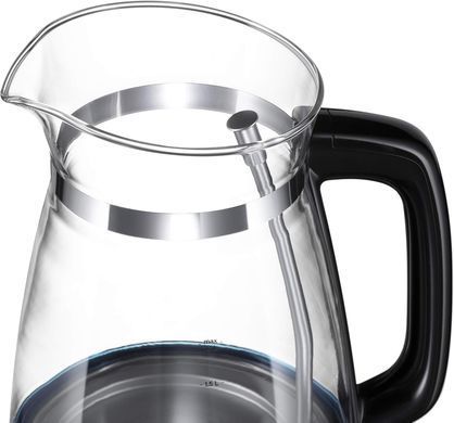 Электрочайник Russell Hobbs Hourglass, 1.7л, стекло , подсветка, черно-серебристый 26080-70 фото