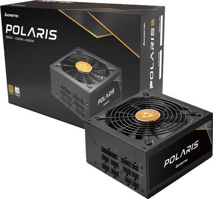 Chieftec Блок питания Polaris (1250W), >90%, 80+ Gold, 135mm FDB, 1xMB 24pin(20+4), 2xCPU 8pin(4+4), 4xMolex, 12xSATA, 4xPCIe 8pin(6+2), 1xPCIe GEN5 16pin, Fully Modular PPS-1250FC-A3 фото