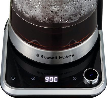 Russell Hobbs Електрочайник Attentiv Kettle, 1.7л, Strix, скло, база зі сховищем для шнура, сірий 26200-70 фото