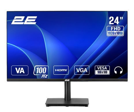 2E Монітор 2E 23.8" A2425B D-Sub, HDMI, VA, 100Hz, FreeSync 2E-A2425B-01.EU фото