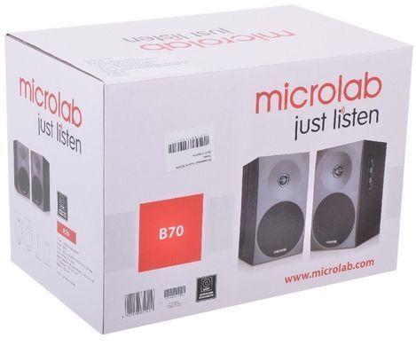 Microlab Акустична система B-70 2.0, 20W, mini-jack, чорний B-70 фото