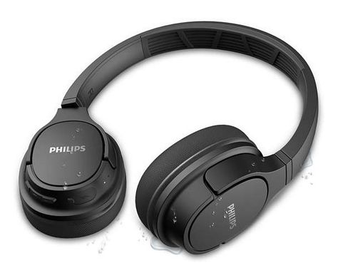 Навушники Philips ActionFit TASH402BK Over-Ear IPX4 Wireless Mic Чорний TASH402BK/00 фото
