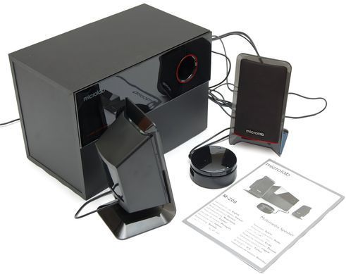 Microlab Акустична система M-200 2.1, 40W, mini-jack, чорний M-200 фото
