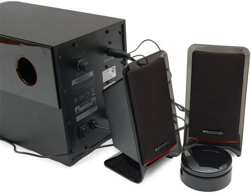 Microlab Акустична система M-200 2.1, 40W, mini-jack, чорний M-200 фото